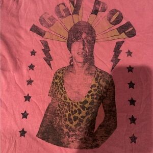 Iggy pop vintage rock band tee lucky brand distressed cotton tee sz XL